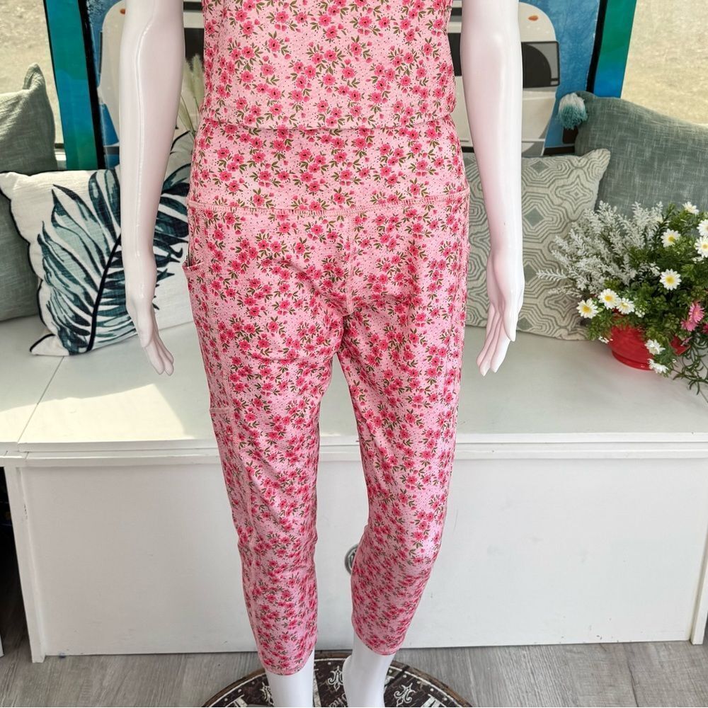 Evolution and Creation Pink Floral Leggings